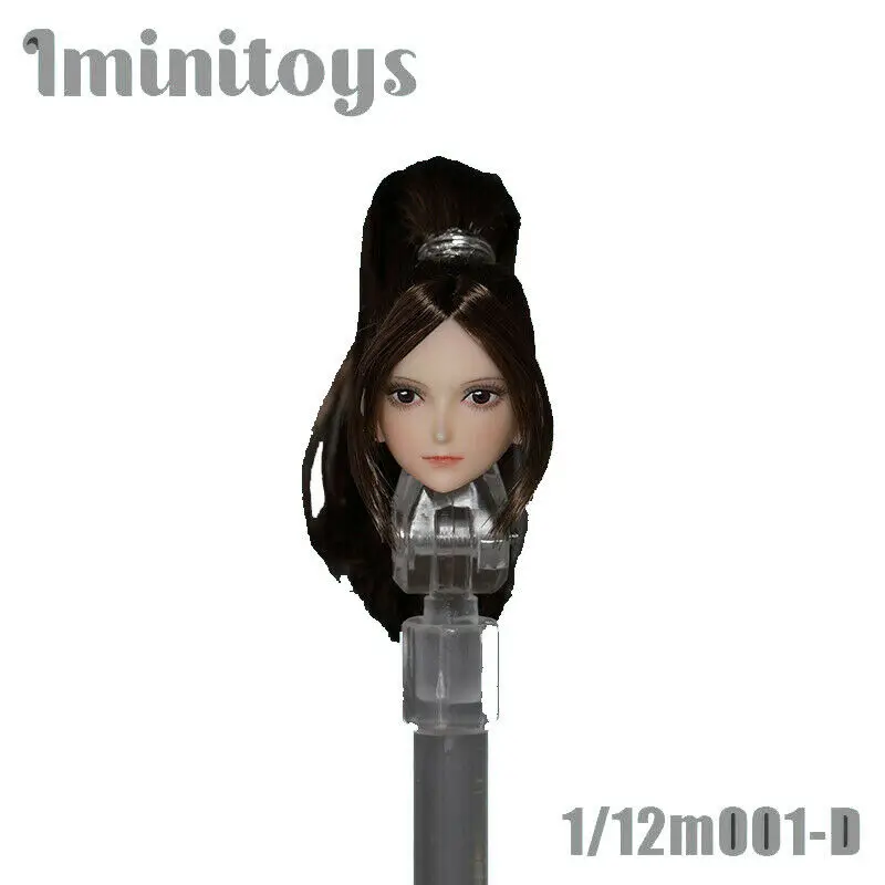 

1/12 Scale New Sales Beauty Girl Head Sculpt Carving Female Head Carving Model Toy for 6" Action Figure Body in stocks