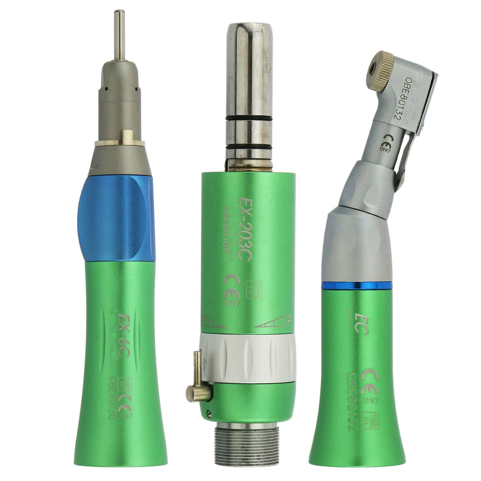 Dental color lowspeed  set handpiece turbina ar nariz reto contra ângulo do motor ar borden 2 buraco midwest 4 buraco