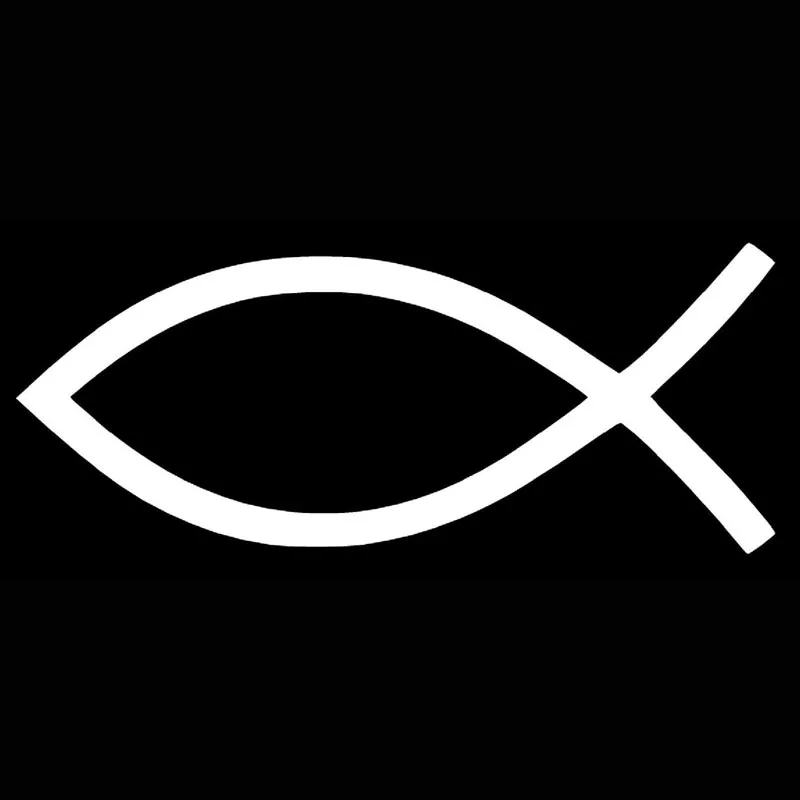 

Interesting JESUS FISH Car Sticker Motorcycle Decals Waterproof Windshield Decals PVC 16cm X 7cm