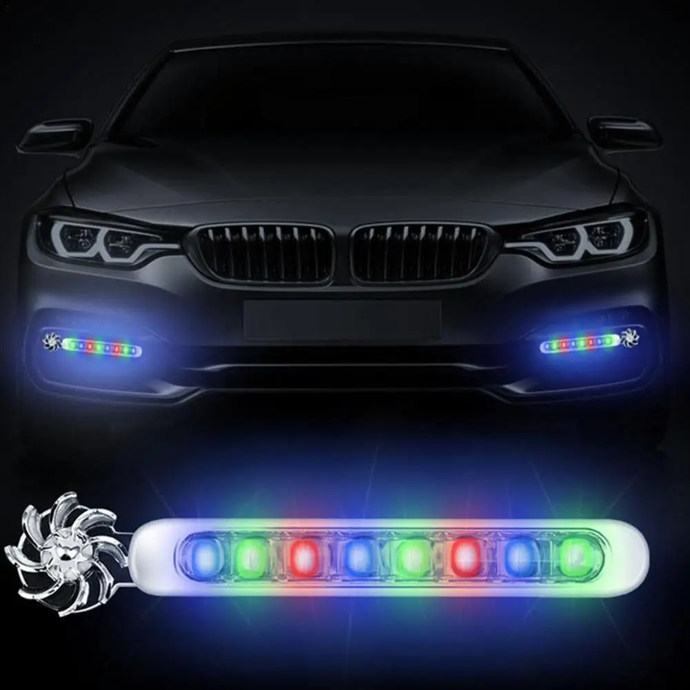 

2Pcs Car LED Daytime Running Light Strip Motorcycle RGB Light Strip