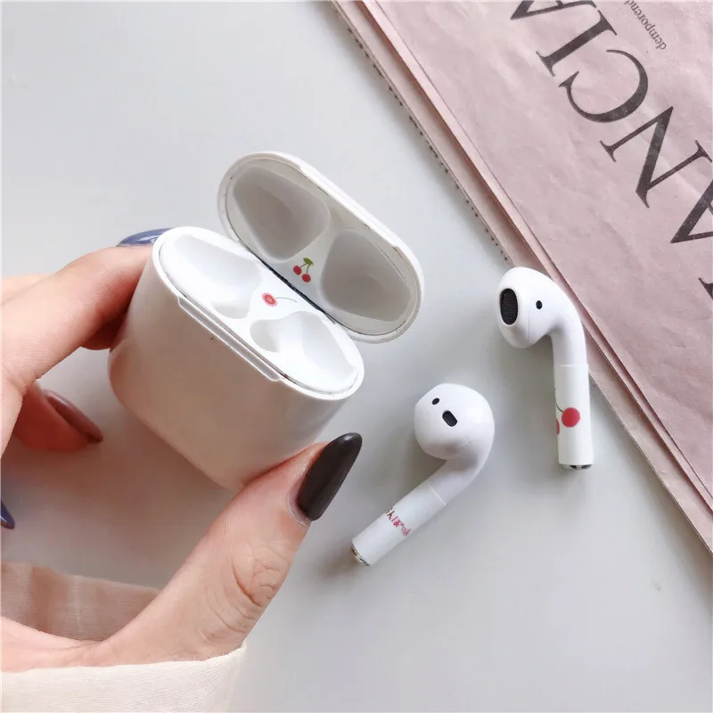 Милый защитный чехол s для Airpods, чехол, защита от пыли, наклейка, внутренняя крышка, s пленка для Apple Air Pods 2 1 - Цвет: 12