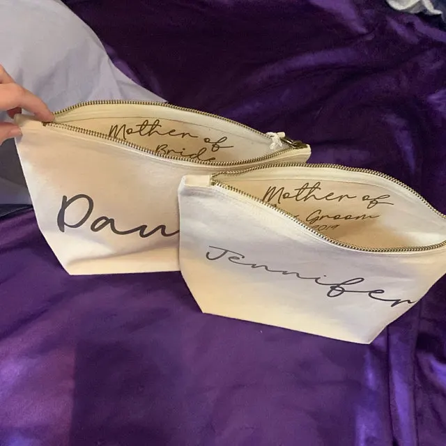 Свадебные подарочные косметички сумки на заказ для невесты день рождения