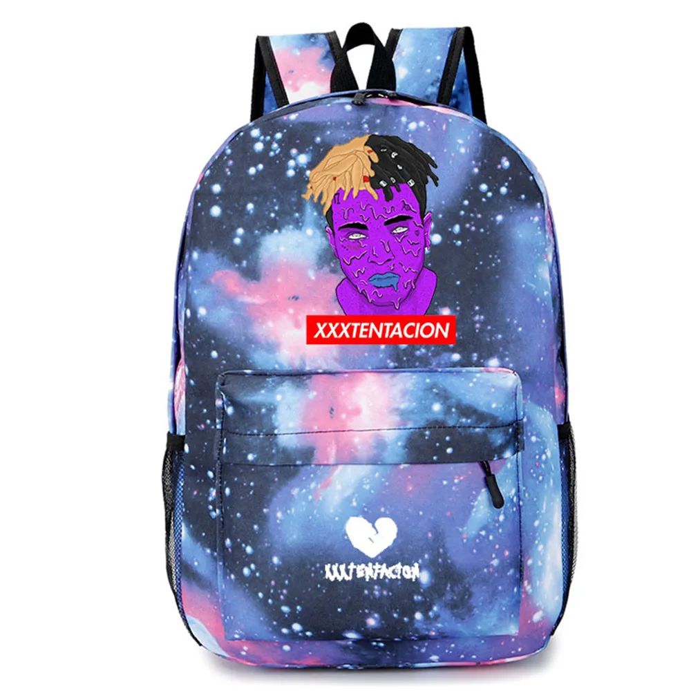 Рюкзак XXXTENTACION с мультипликационным принтом Вселенная мужские космические