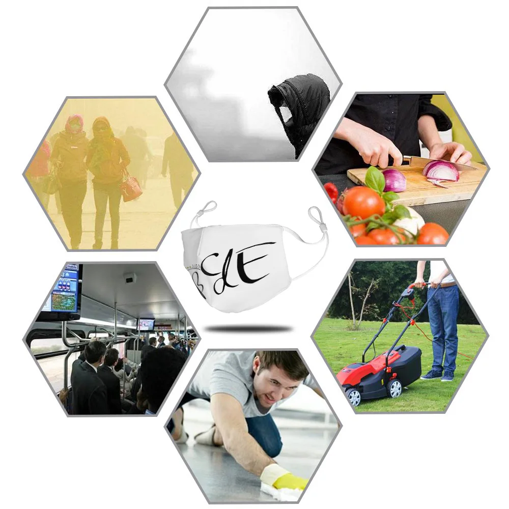 Черные простые моющиеся маски с английским алфавитом унисекс пылезащитные и