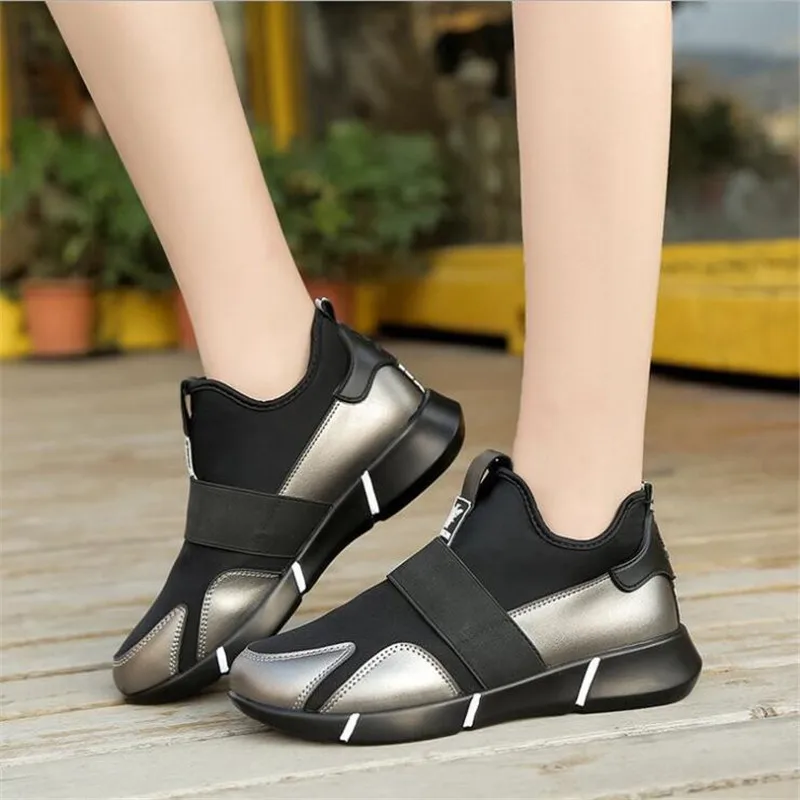 

Women's Sneakers Shoes 2021 Spring and Autumn New Elastic Sets of Feet Casual Shoes Thick Bottom Breathable Mesh Women's Shoes