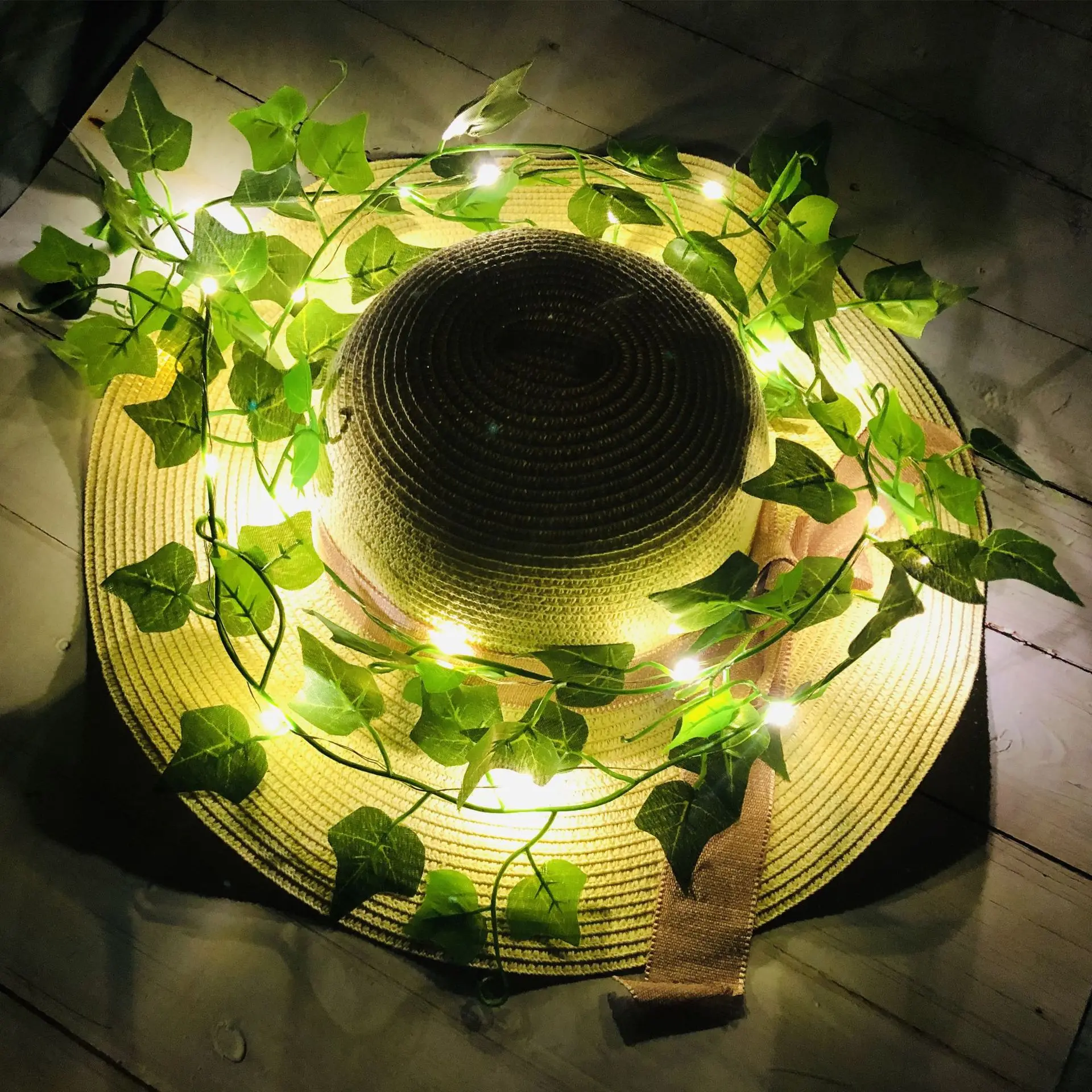 2 м 20LED Ivy Vine гирлянда на батарейках или USB управляемая светодиодная в виде листьев