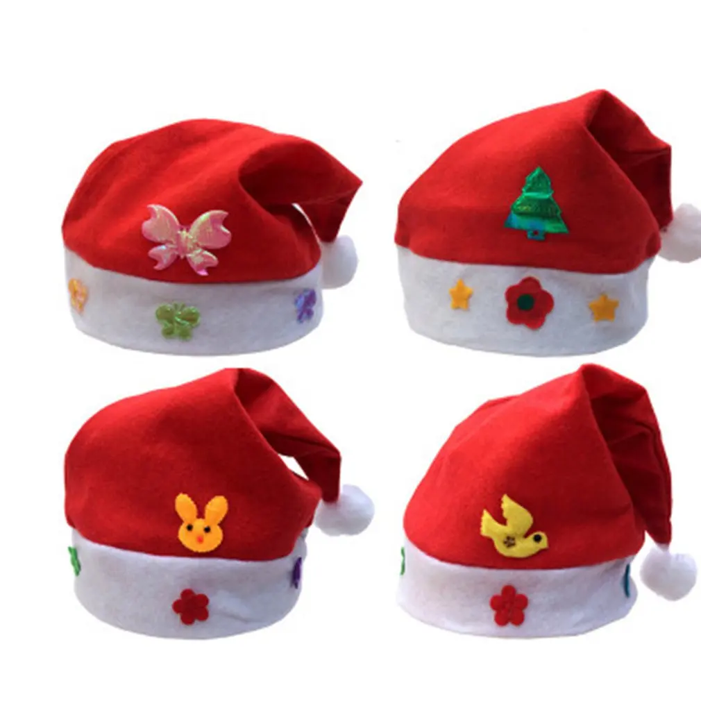 

Red Soft Plush Christmas Hat For Baby Adult Christmas Decoration For Home New Year Decoration Kids Gift Holiday Party Supplies