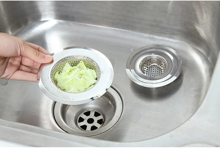 Kitchen Sink Strainer Stainless Steel Drain Filter Strainer L/M/S size bathroom drain hair catcher bath stopper waste plug sink