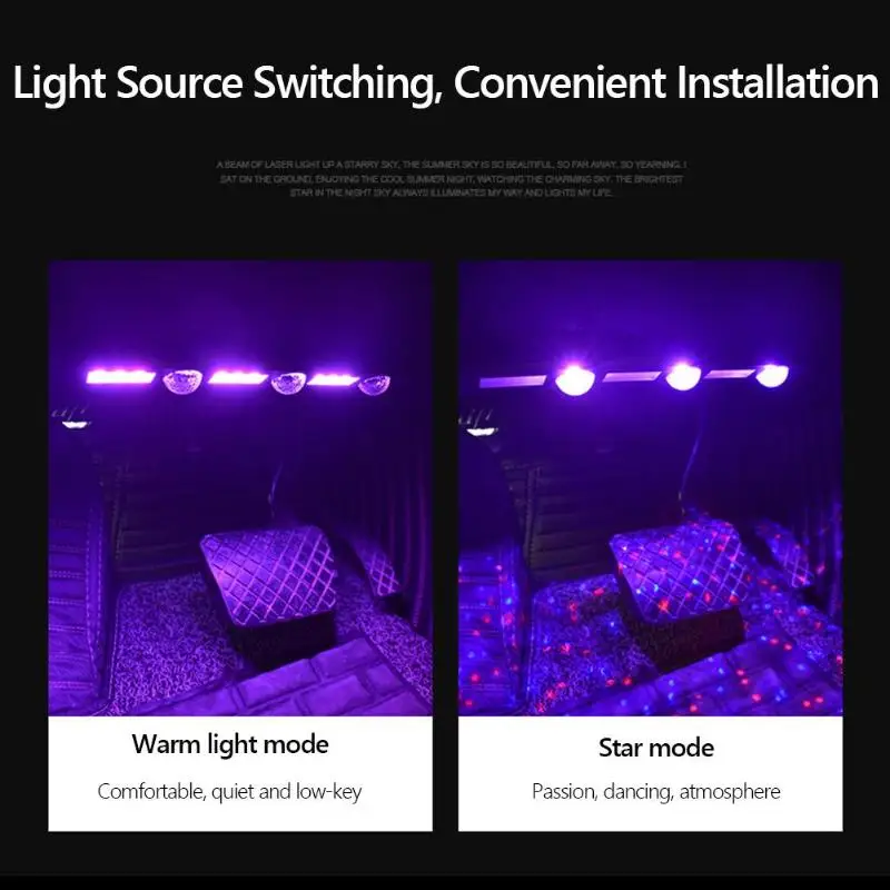 Автомобильная светодиодсветодиодный подсветка с питанием от USB декоративная для