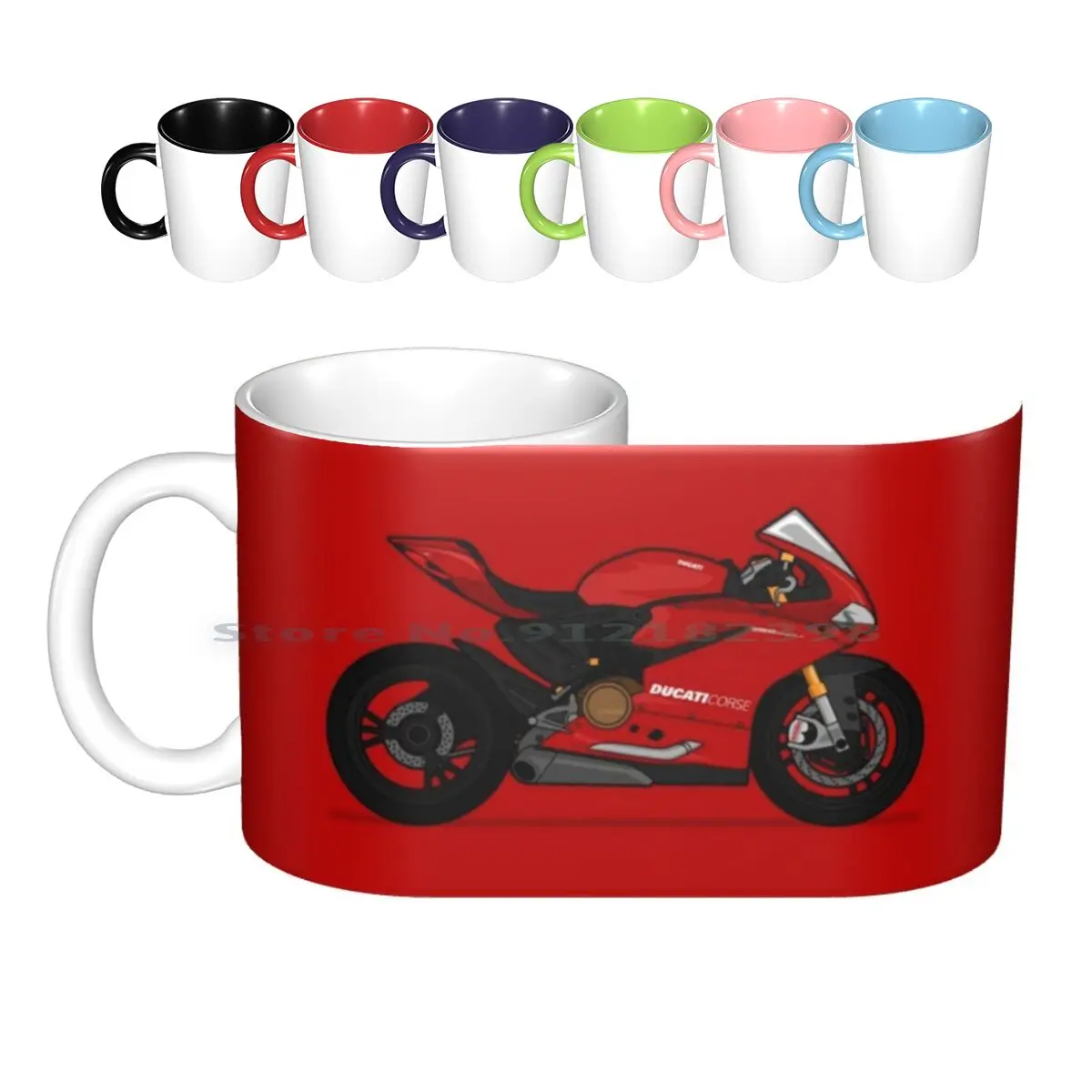 

1199 Panigale S Red Ceramic Mugs Coffee Cups Milk Tea Mug Panigale 1199 1199s Red 1299 899 959 Superbike Racebike Andrea