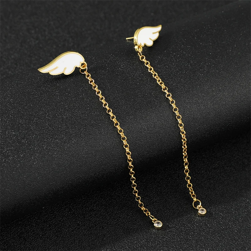 

Корейские популярные женские серьги в виде крыльев 2022, серьги-клипсы с искусственными кристаллами, 2022, персонализированные модные украшени...