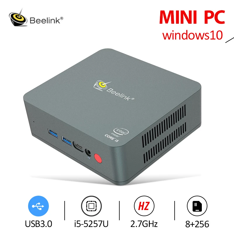 Beelink U57 Мини PC Сделай Сам компьютерная игра Windows10 ТВ коробка Intel Core i5-5257U 2 4 + 5 8 Г