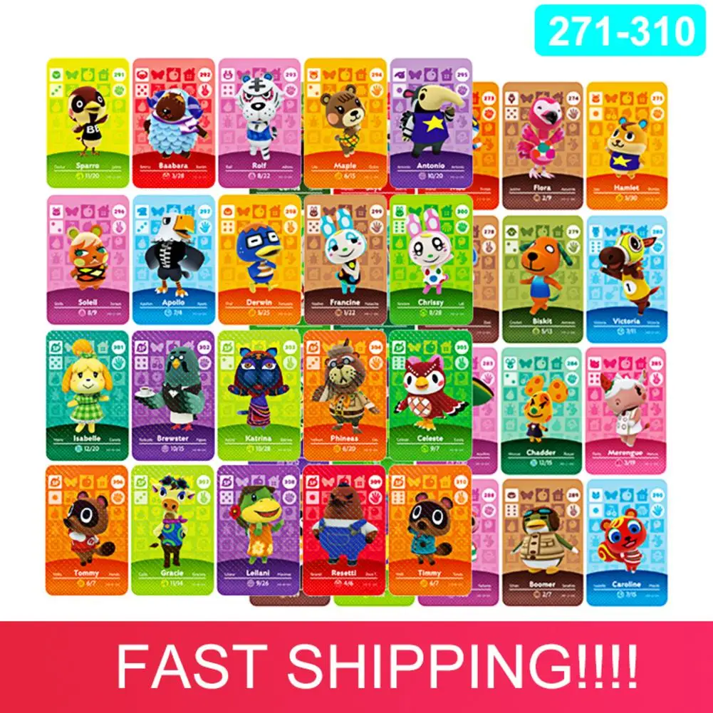 

1/10 шт. карта для перекрещивания животных, подходит для игр NS Series 3 (от 271 до 300)