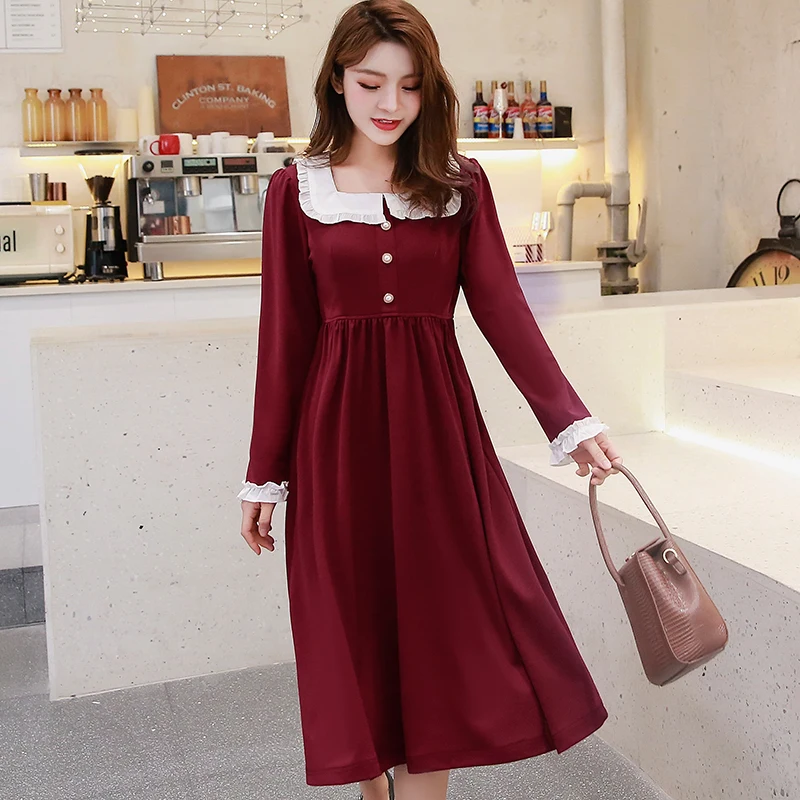 Весна 2020 Новое модное женское Ретро красное пикантное платье размера плюс 5XL