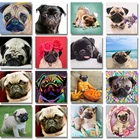 Полноразмерная Алмазная 5d картина, лабрадор, милая мопса, Женский Набор для вышивки крестиком, картина стразы, мозаика, домашний декор