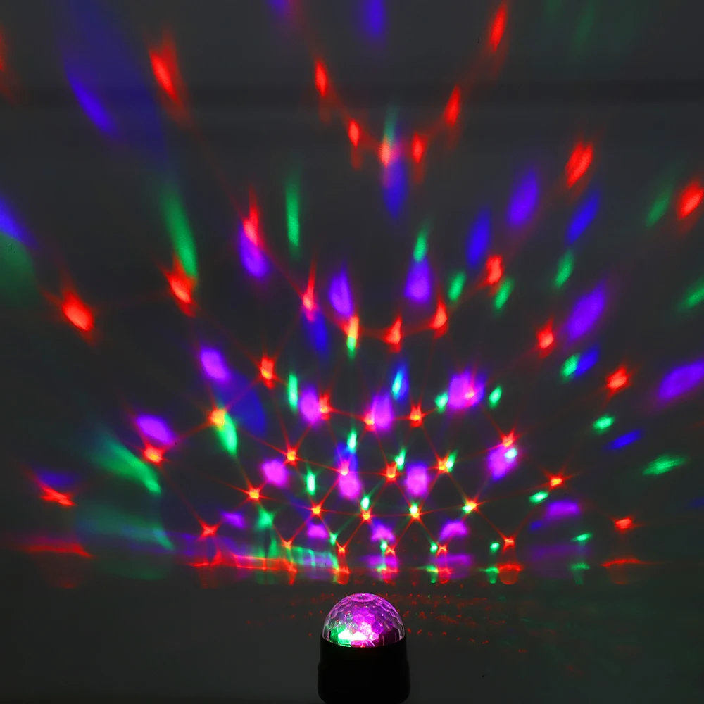 Миниатюрный светодиодный RGB-шар для автомобиля лампа сценического освещения со