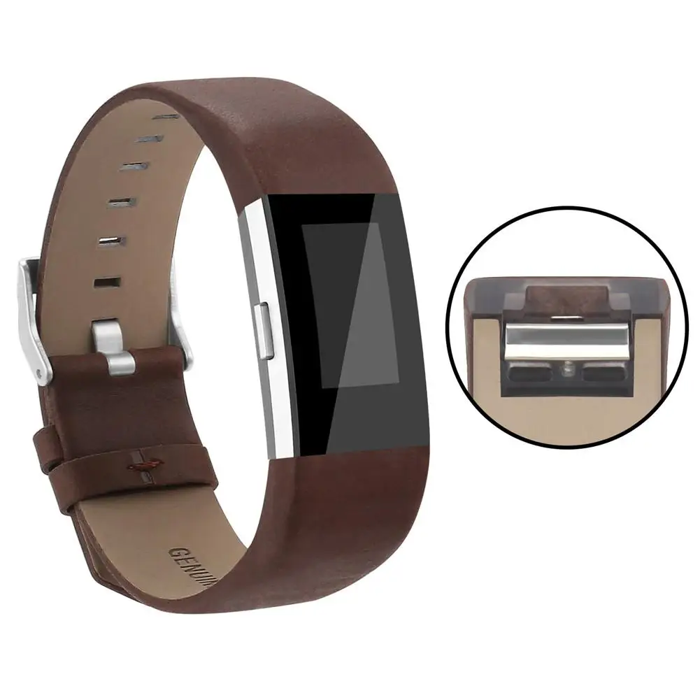 Умный Фитнес-браслет наручный ремешок на замену ремешок для FitBit Charge 2 Натуральная кожа ремешок для FitBit Charge 2