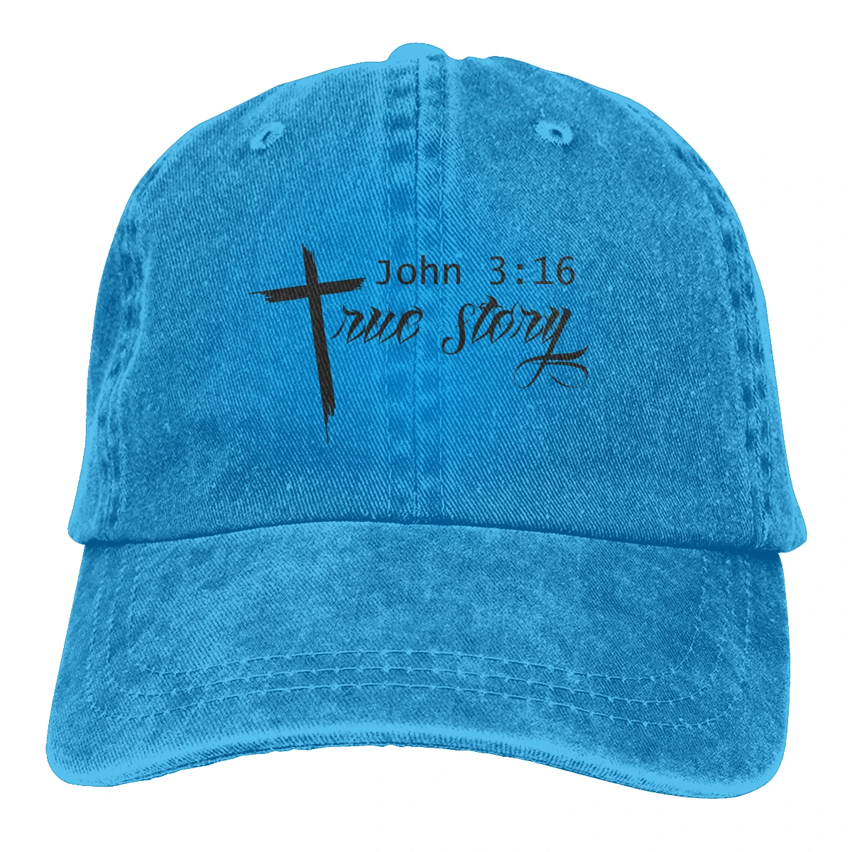 

John True Story Christian T man's woman Retro Washed Cowboy hat Dad Cap