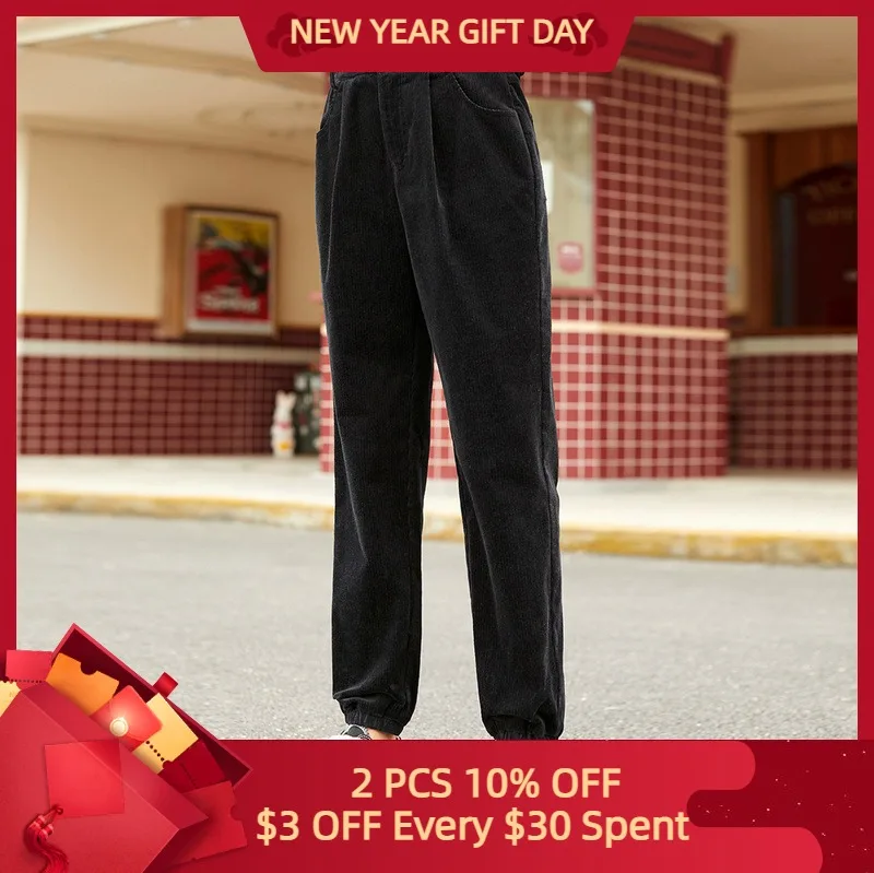 

Брюки женские вельветовые, черные или белые, на осень/зиму