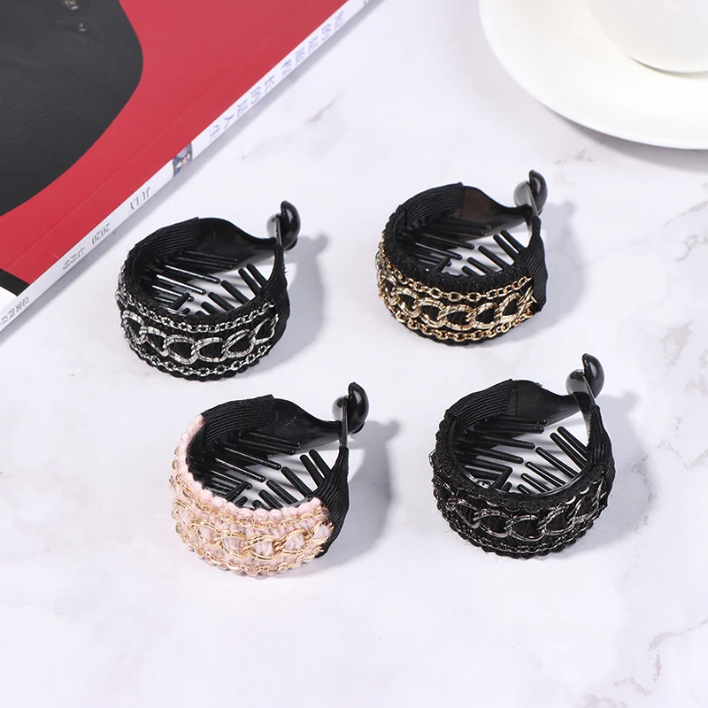 

1PC Korean Women Hair Clips Elegant Crochet Hair Claw Large Hairpins Banana Hair Clips Ponytail Hold Clamp Girl Hair Accessories