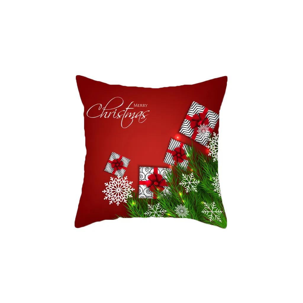 Рождественская декоративная наволочка для подушки 4 шт. диванной красная