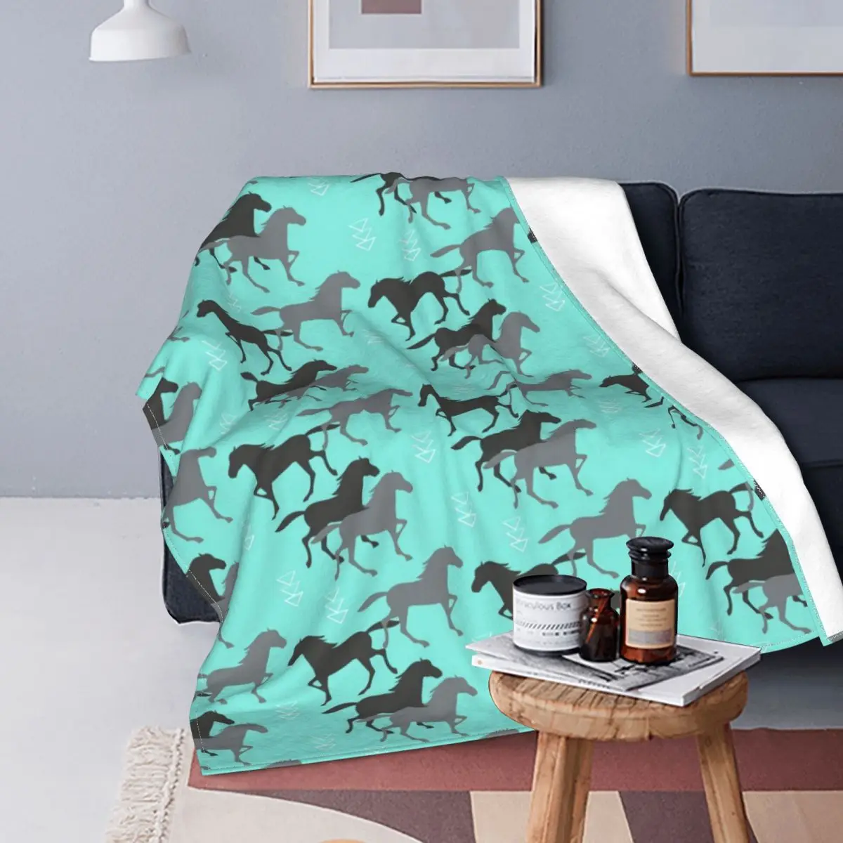 

Ультрамягкое Флисовое одеяло дикие лошади, пушистый Легкий гипоаллергенный плюш для детей, мальчиков, девочек, взрослых, 3D Мода