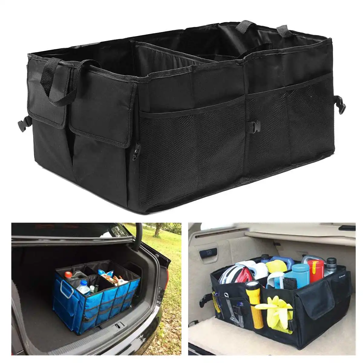 

Multipurpose Car Rear Trunk Bag Seat Back Storage Bag Oxford cloth Foldable Organizer Box Stowing Tidying For Car SUV