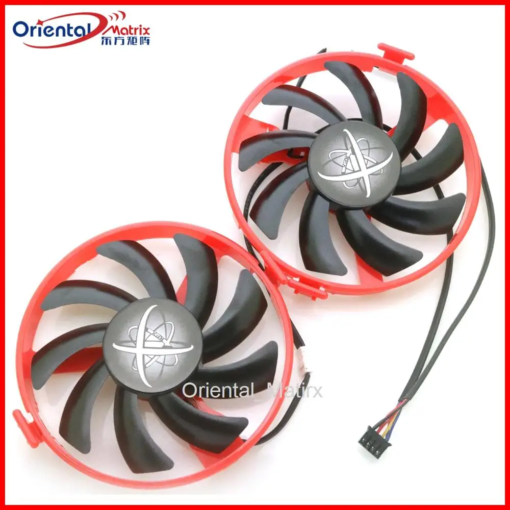 FDC10U12S9 C 12V 0.45A VGA вентилятор для XFX R9 380 380X 370 370X RX460 560 R7 350 360 видеокарты 4Pin|Кулеры и