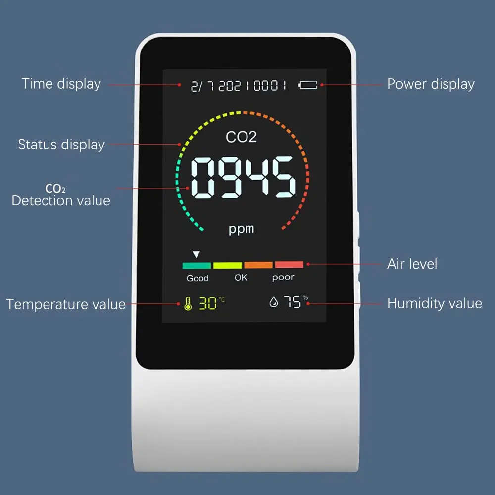3 в 1 детектор углекислого газа датчик качества воздуха | Инструменты