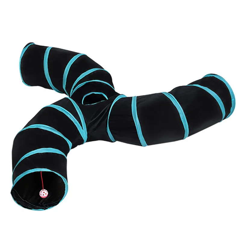 S-тип 3 отверстия складной туннель для кошек Pet Tube складная игрушка игр в помещении