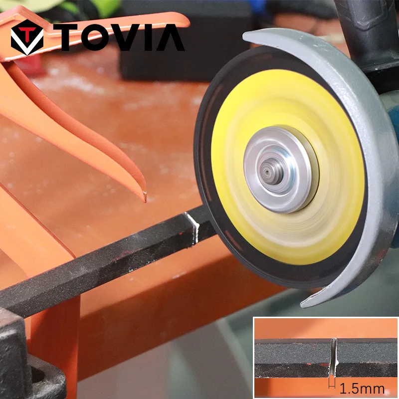 TOVIA BlackCutter 125*22мм Алмазный Диск по Металлу стали и нержавеющей стали для УШМ или Балкарки или угловой шлифовальной машины безопасный дизайн меньше искр тонкий диск толщиной 1.2мм