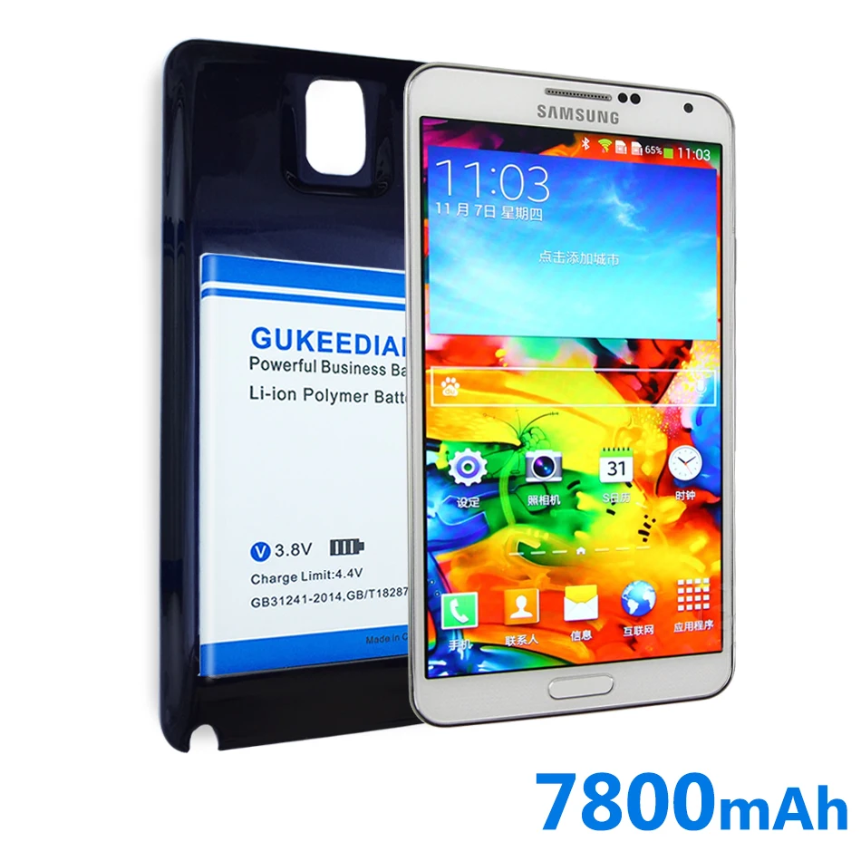Бесплатная задняя крышка + аккумулятор GUKEEDIANZI B800BE B800BC 7800 мАч для Samsung GALAXY Note 3 III N900