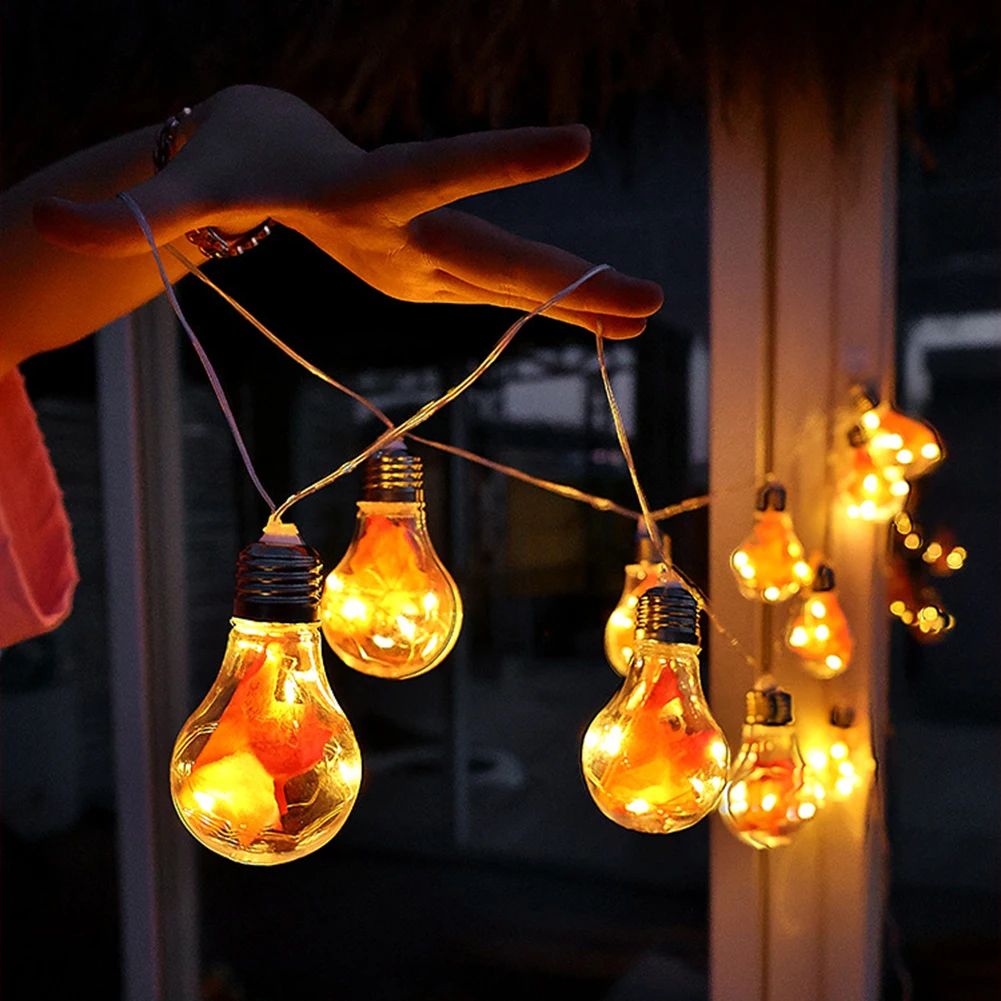 

Гирлянда с кленовыми листьями, водонепроницаемые лампы вечерние праздничное украшение для дома, улицы, вечеринки, праздника, праздника