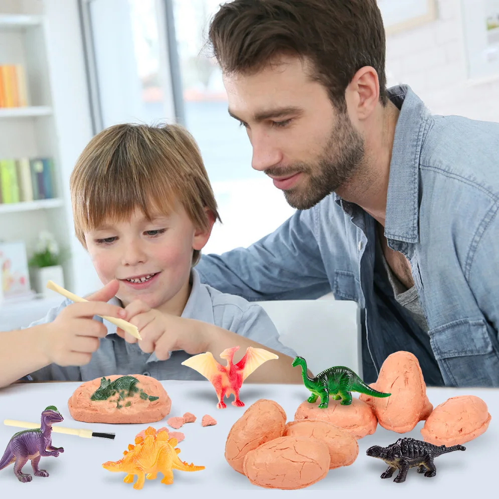 

Cross-Border Wholesale Jurassic Simulation Dinosaur Egg Mining Toys Archaeological Mining DIY Tyrannosaurus Rex Model Puzzle