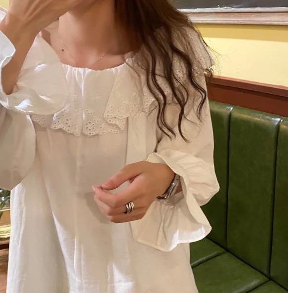 

S-XL New oversize Women Blouses spring Tops femme Casual Women shirt long sleeve Cotton Girls Blouse Plus Size Blusas autumn