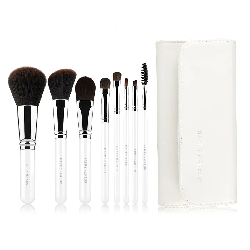 

8pcs Cosmetics brush Set professional top Synthetic Hair Natural wood Handle Foundation Powder Eyeshadow Make up Brushes set