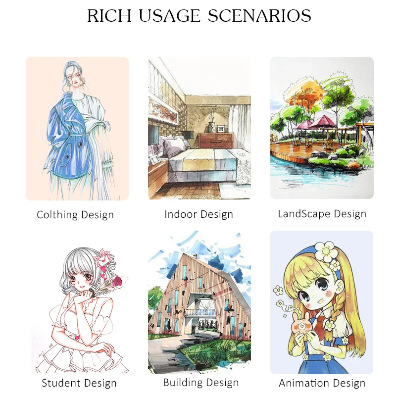 

TouchFive Markers 30/40/60/80/108/168 Colors Dual Tips Alcohol Graphic Sketching Markers Pen