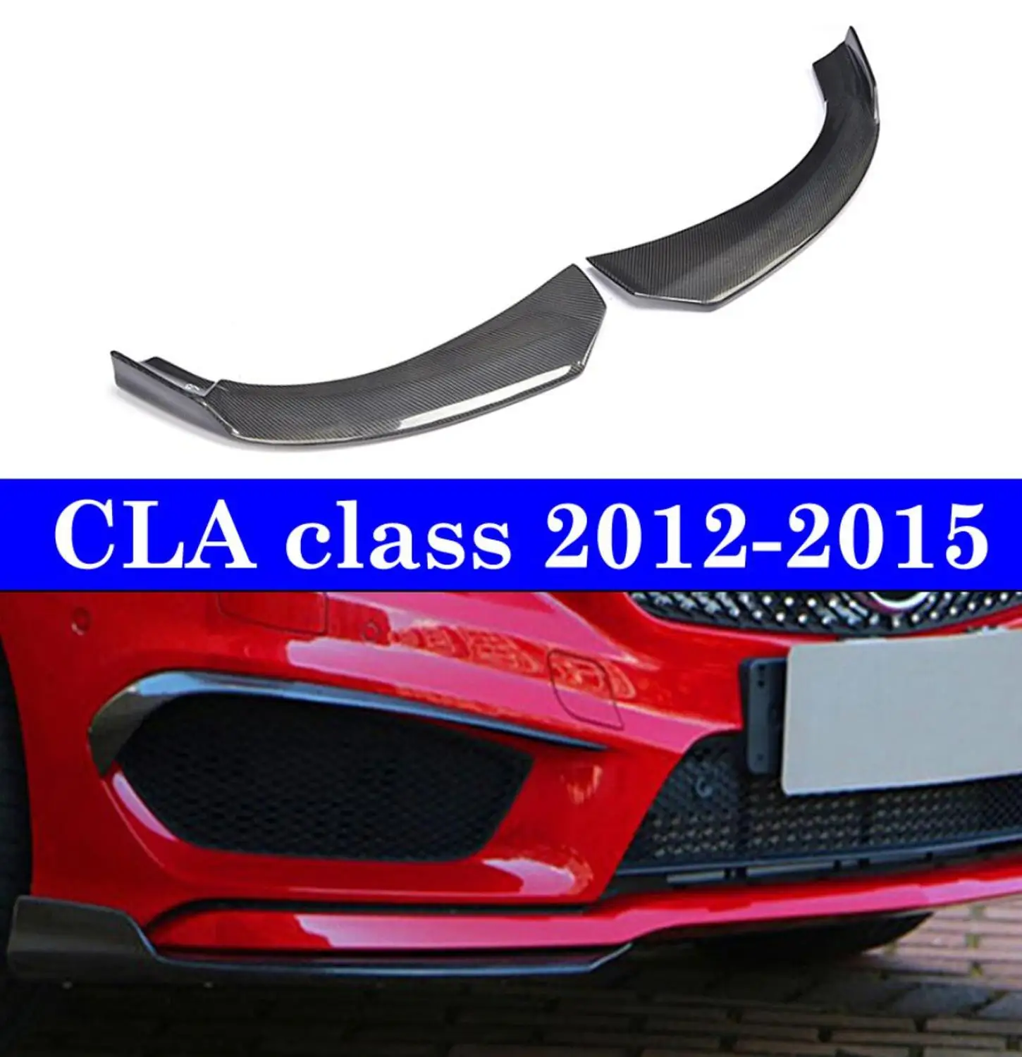 Передняя губа углерода сплиттеры крыло фартуки для Benz CLA класс W117 C117 CLA250 CLA260 CLA45 2012