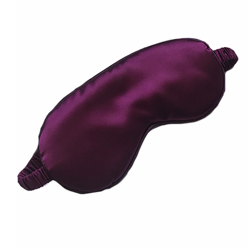 Purple Двусторонняя шелковая 3D маска для сна, переносная маска для сна, эластичная маска для глаз, переносная, для путешествий, офиса, повязка на глаза, дышащая, для женщин и мужчин - Цвет: Purple