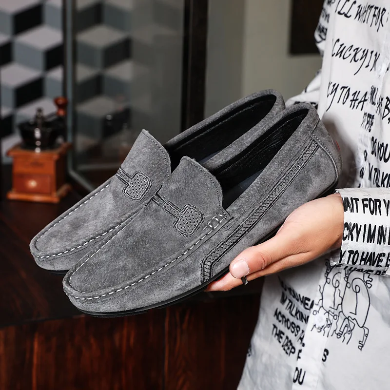 

Spring Summer Mens Loafers Comfortable Flat Casual Shoes Male Breathable Slip On Soft Leather Driving Footwear Chaussure Homme