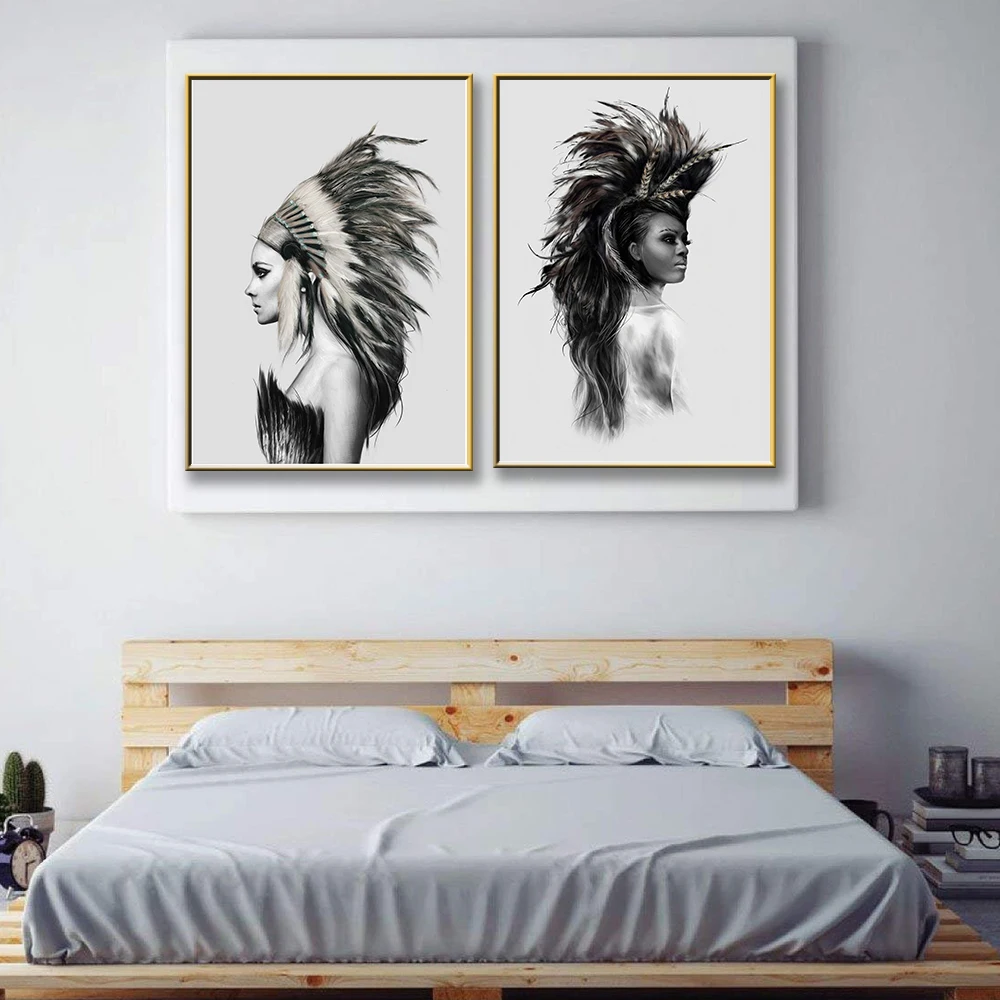 Модные парусиновые художественные принты и постеры для исконного народа