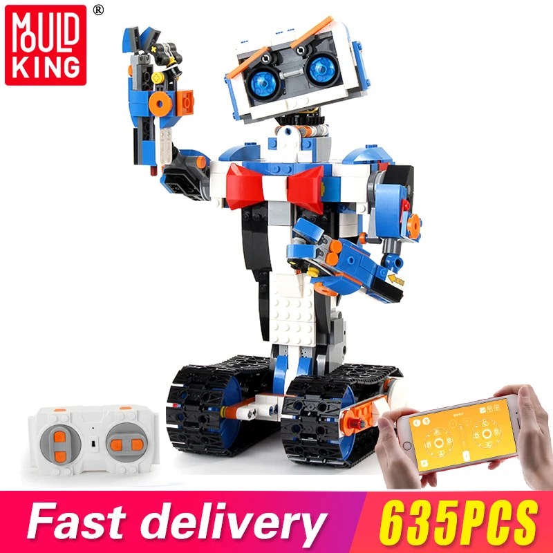 Mould King Moc Rc Intelligent Programming Robot Model Building Blocks High-Tech Educational Assembly Bricks Toys Gifts For Kids | Игрушки и