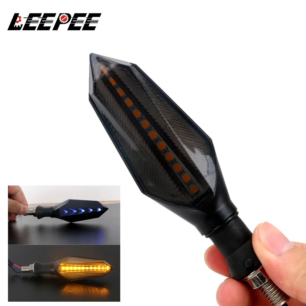 

Указатели поворота для мотоцикла 1 пара, двусторонний светодиодный фонарь для плавной воды, стоп-сигналы для мотоцикла, ходовые огни, индика...