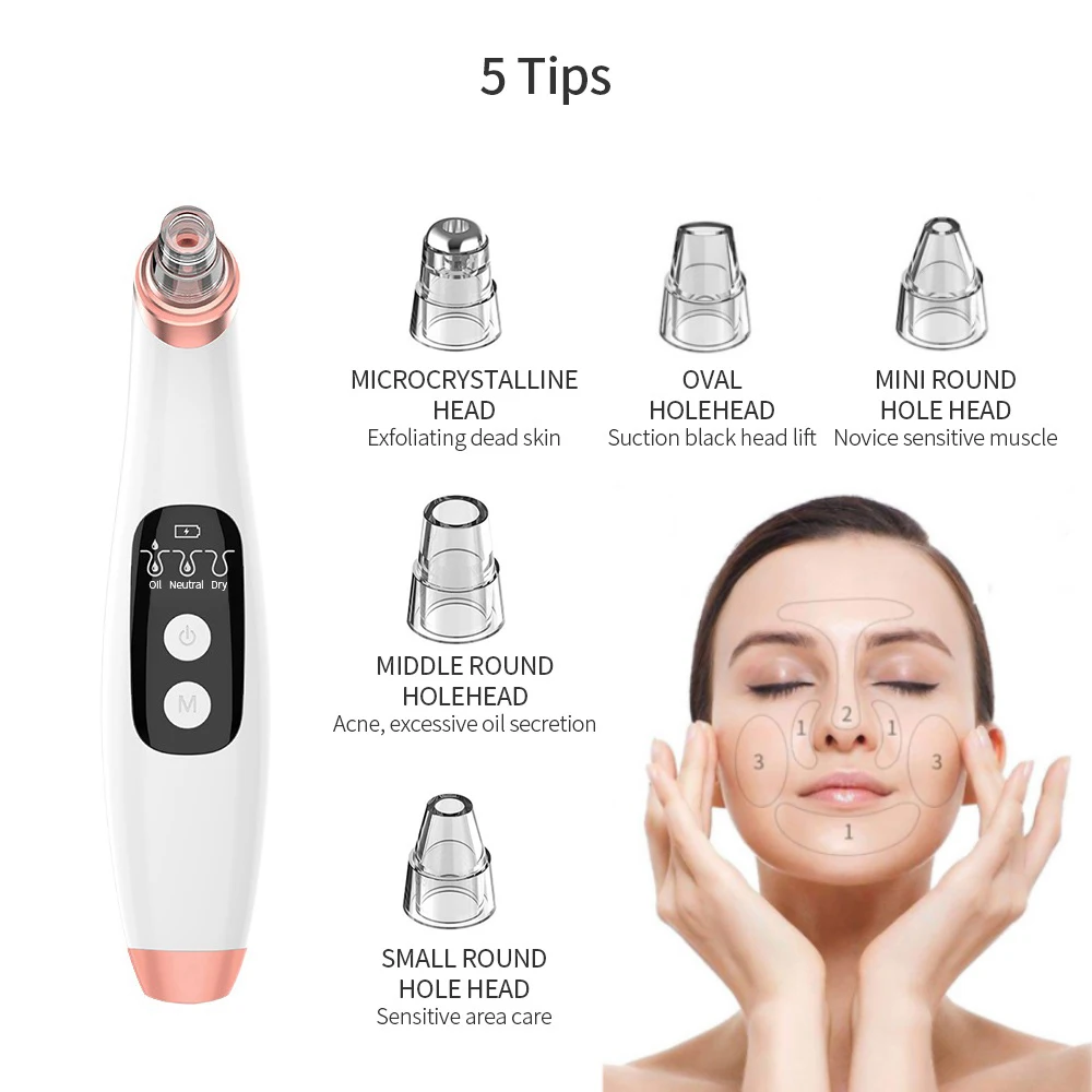 

0.3Mega Pixels HD Micro Camera Visual Blackhead Removal Acne Dead Skin Deep Cleaning Black Spots Strong Vacuum Suction Device