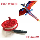Уличные спортивные игрушки, леска длиной 50 м, витая леска, красное колесо, намотка для воздушного змея, оборудование для воздушного змея, катушка для игрушек