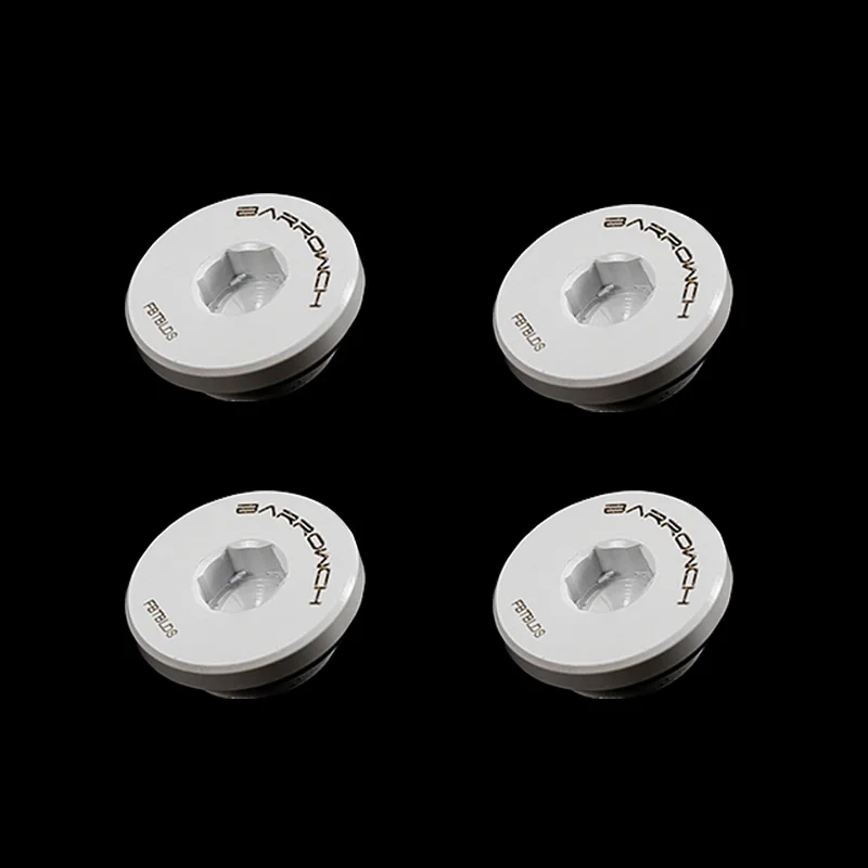 BARROW 4pcs G1/4&quot Ultra Thin Inner Hexagon Water Stop Sealing Lock use for 6MM Hex Wrench Computer Acessories Fitting End Plug |