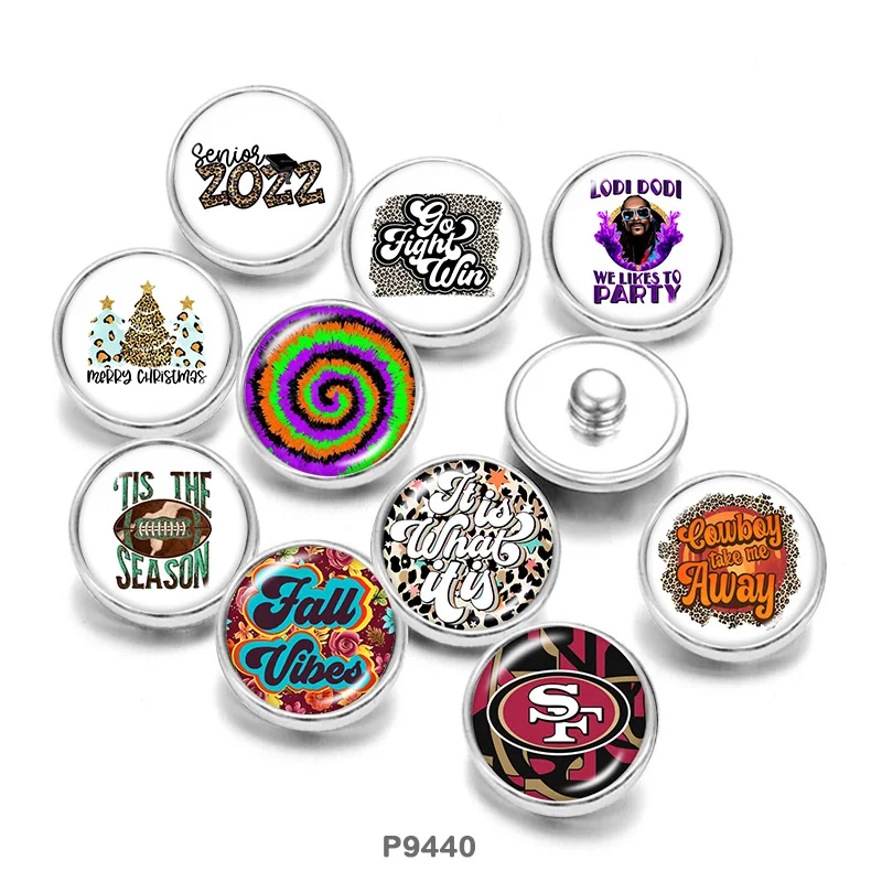 

Cowboy Fall Painted Stainless steel Glass Cabochons snaps button jewelry glass Snap Phase Box 20mm Earring P9440