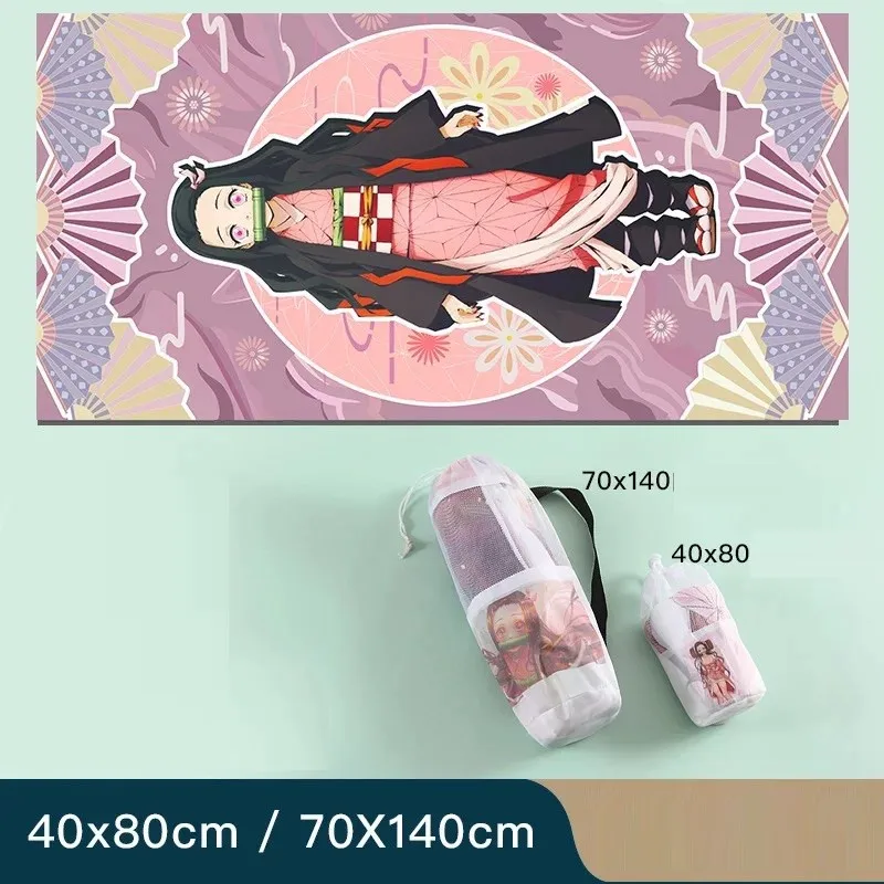 

Demon Slayer Figure Microfiber Bath Towel kamado tanjiro nezuko towel bathroom Beach Spa Bathrobes Anime Wash Clothing Dresses