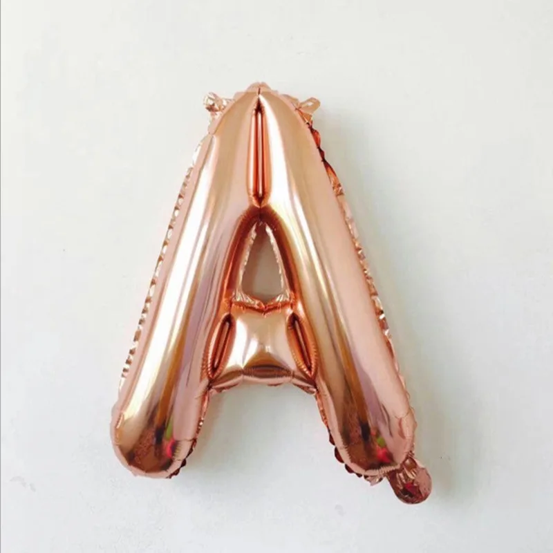 

1PCS 16 Inch Aluminum Foil Letter Balloon Birthday Party Wedding Decoration Rose Gold Aluminum Film Balloons Globos Metalicos
