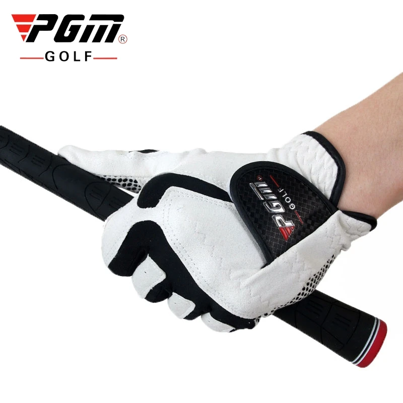 PGM Mens Golf Gloves Microfiber Cloth Soft Non Slip Breathable Sport Glove Left Hand Sweat Absorbent Golf Gloves D0012